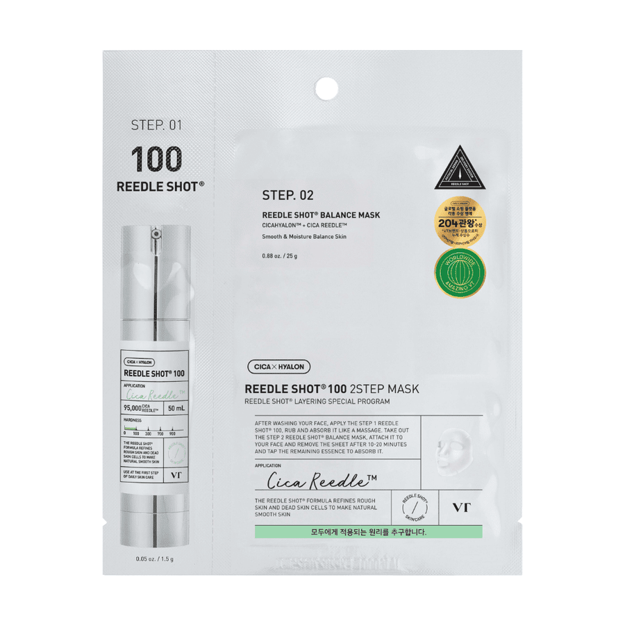 VT COSMETICS Mild Reedle Shot 100 2-Step Face Mask